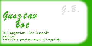 gusztav bot business card