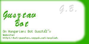 gusztav bot business card